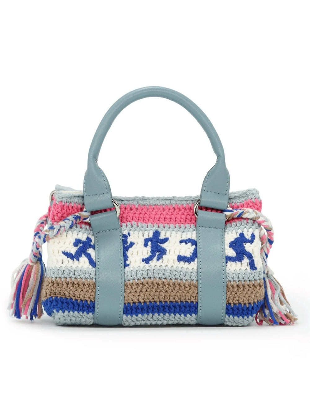 Crochet Kid Super Bag - Blue/Multi